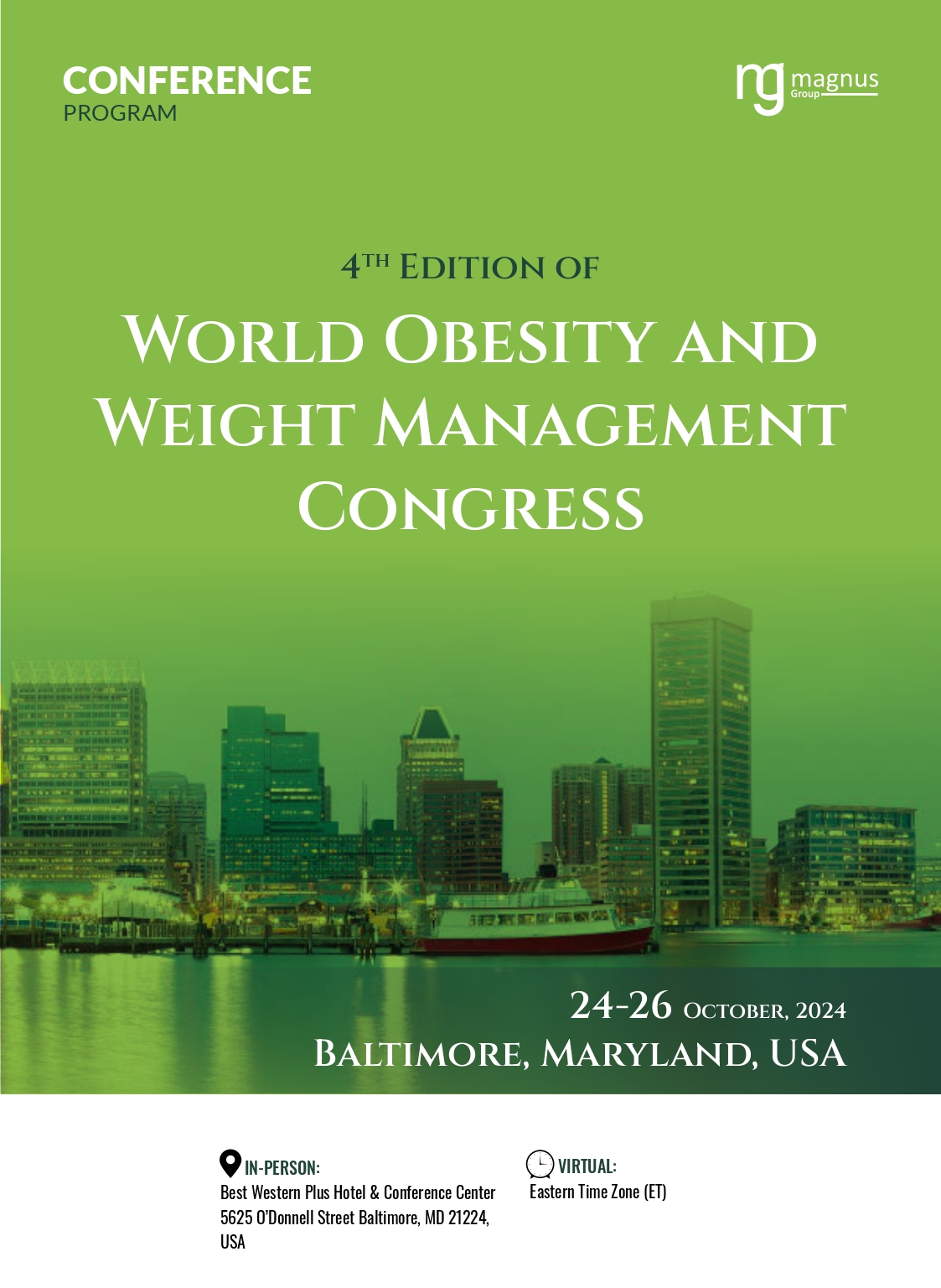 World Obesity and Weight Management Congress | Baltimore, Maryland, USA Program